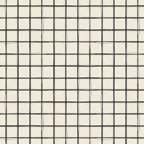 small // Halloween Double Grid Charcoal on Off White