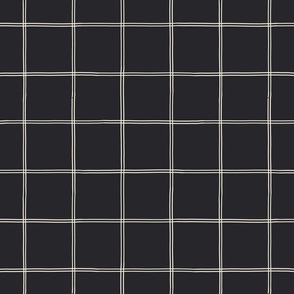 small // Halloween Double Grid Off White on Charcoal 