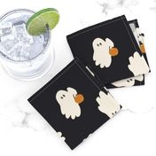 Trick or Treat Halloween Ghosts Charcoal Black