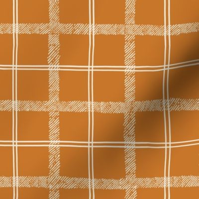 small // Organic Tartan in Burnt Orange Pumpkin