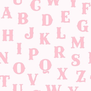 Folksy Alphabet - Pink (2-inch Letters)