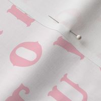 Folksy Alphabet - Pink (1-Inch Letters)
