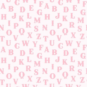 Folksy Alphabet - Pink (1-Inch Letters)