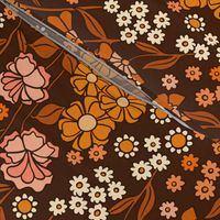 Vintage floral - Brown