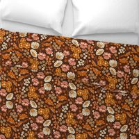 Vintage floral - Brown