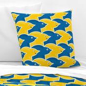 Happy-Escher-Style-Birds---S---blue-yellow---SMALL