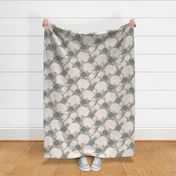 Spring Garden on Taupe Medium-Large