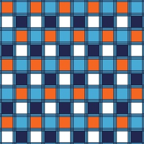Small checker - blue and orange