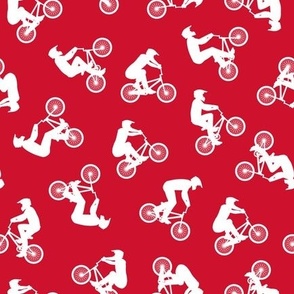 BMX bikers - Bicycle Motocross - sports bicycle -  red - C22