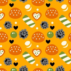 Halloween Candy, Orange and Yellow