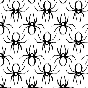 Halloween Spiders, Black and White