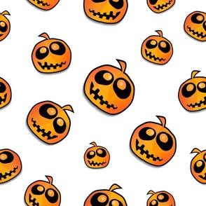Pumpkin Cartoon Fabric, Wallpaper and Home Decor | Spoonflower