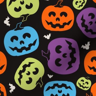 Halloween, Grinning Pumpkins, Jack-O-Lanterns, Spooky Pattern