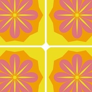 Optimism design flower tile