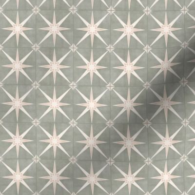 1.5" scale - Arlo star tiles - sage/pink - LAD22