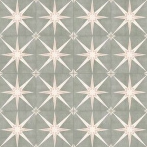 1.5" scale - Arlo star tiles - sage/pink - LAD22