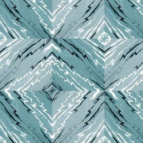 Slanted Marble Checkerboard in Light Blue Grays