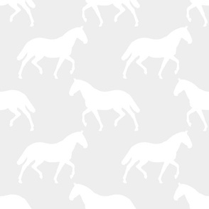 Subtle Trotting Horse, Silver Grey by Brittanylane