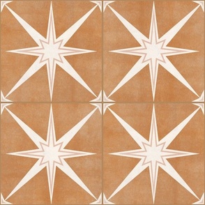 6" scale - Arlo star tiles - golden brown - LAD22