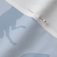 Large Subtle Trotting Horse Silhouette, Smoke Blue