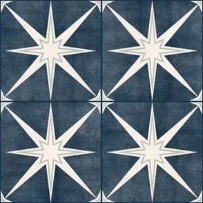 3" scale - Arlo star tiles - stone blue - LAD22