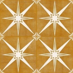 3" scale - Arlo star tiles - mustard - LAD22