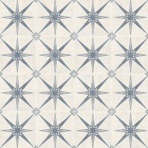 1.5" scale - Arlo star tiles - coastal blue/cream - LAD22