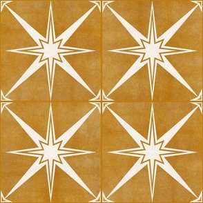 6" scale - Arlo star tiles - mustard - LAD22