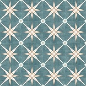 1.5" scale - Arlo star tiles - teal - LAD22