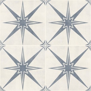 6" scale - Arlo star tiles - coastal blue/cream - LAD22
