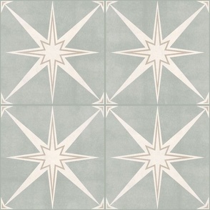 6" scale - Arlo star tiles - sage neutral - LAD22