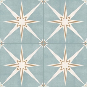 6" scale - Arlo star tiles - blue golden - LAD22