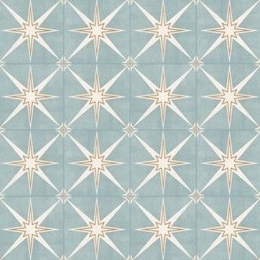 1.5" scale - Arlo star tiles - blue golden - LAD22