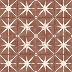 1.5" scale - Arlo star tiles - rust - LAD22