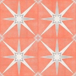 3" scale - Arlo star tiles - coral - LAD22