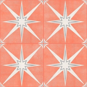 6" scale - Arlo star tiles - coral - LAD22