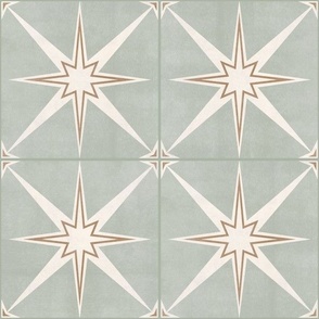 6" scale - Arlo star tiles - light sage - LAD22