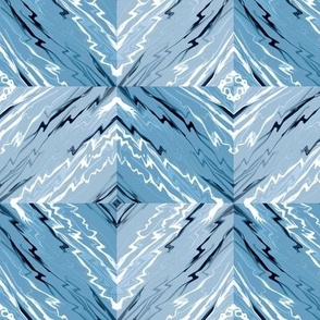Slanted Marble Checkerboard in Light Blues