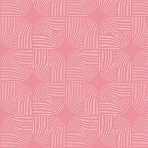 Entwined - Geo Lines Bubble Gum Pink by Angel Gerardo