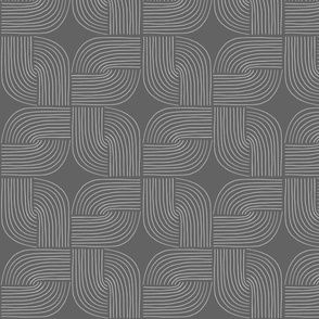 Entwined - Geo Lines Gray Grey by Angel Gerardo - Large Scale