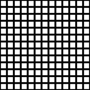 Thick Grid Checks Black and White