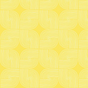 Entwined - Geo Lines Lemon Yellow by Angel Gerardo - Large Scale