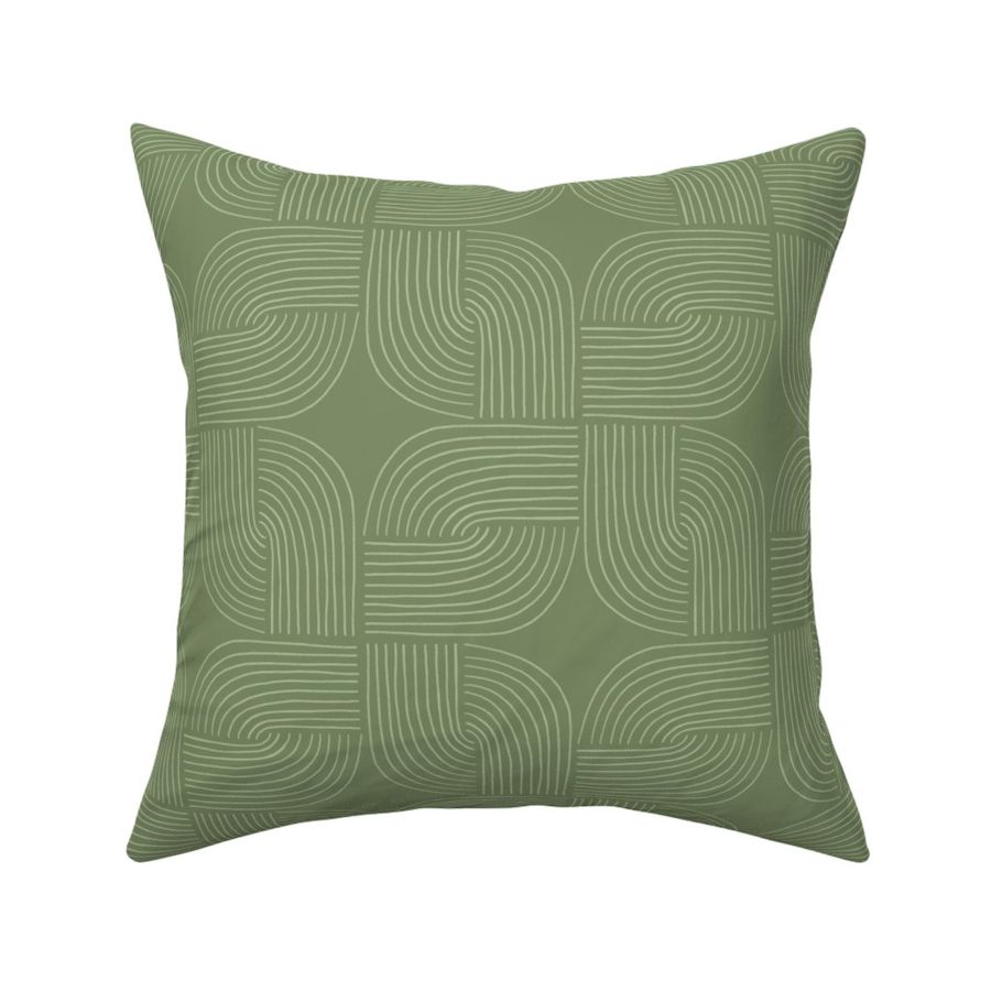 Entwined - Geo Lines Sage Green by Angel Gerardo - Large Scale