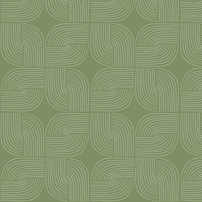 Entwined - Geo Lines Sage Green by Angel Gerardo - Large Scale