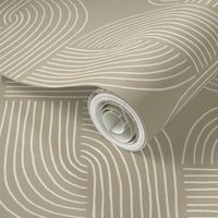 Entwined - Geo Lines Tan Ecru by Angel Gerardo - Large Scale