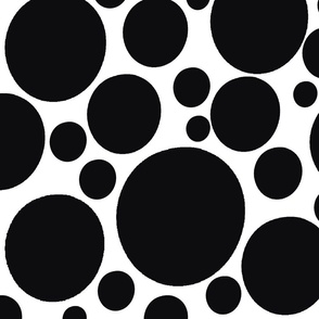 Polka dots mix black and white