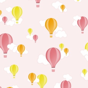 Hot air balloons_on pink
