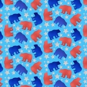 Patriotic bear small