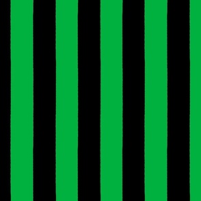 Cabana Stripe - 2" wide - green and black - plain