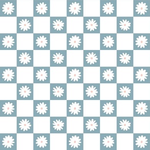 daisies checkers - tourmaline